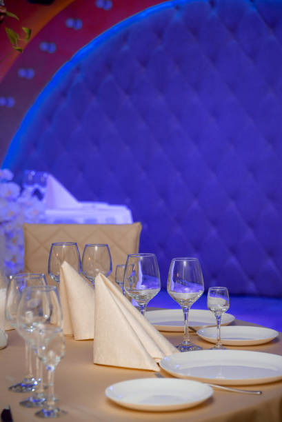 istock Elegant table setting for a festive dinner in the restaurant 1304849672