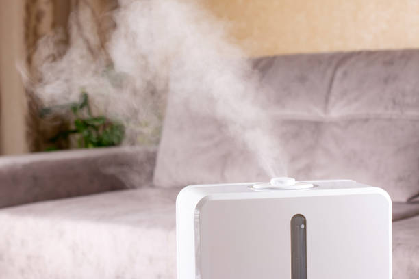 istock Humidifier in the house. Moisturizing. Steam. 1304854483