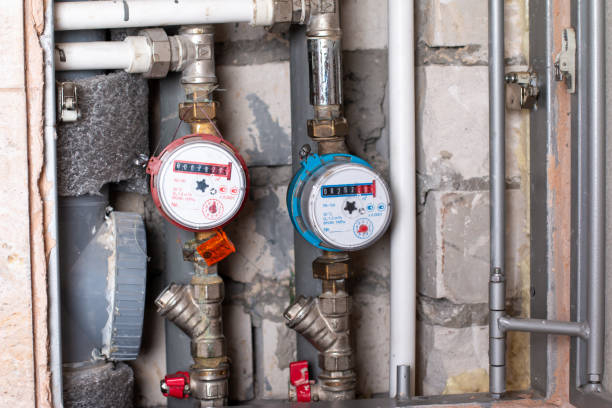 istock Water counter installed in residential buildings 1304854535