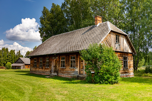 Kumrovec, Croatia - April 13, 2019: The birthplace of Josip Broz Tito, the president of the former Yugoslavia