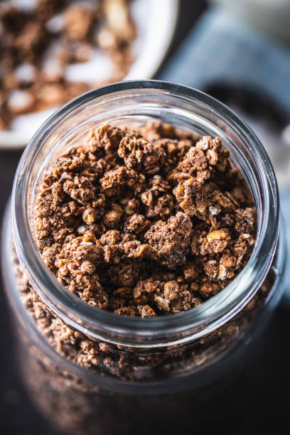 istock Breakfast cereal. Morning granola. 1304858622