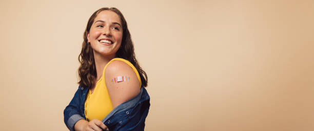istock Woman after getting immunity vaccine 1304871978