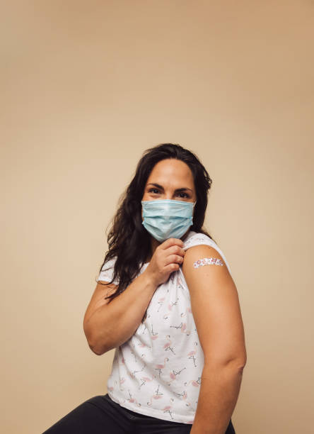 istock Mature female received vaccine 1304872004