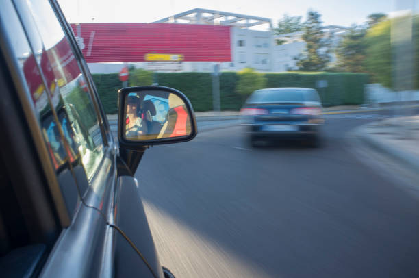 istock Driving fast at urban areas 1304872240