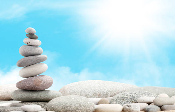 istock Pyramid of sea pebbles 1304877502