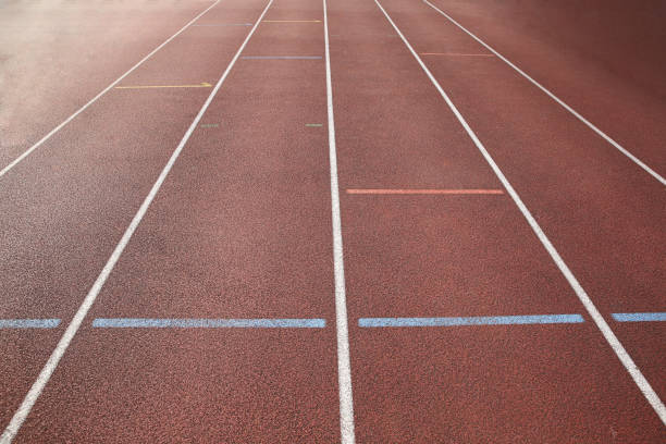 istock Finish lines - sign on the running track 1304879847