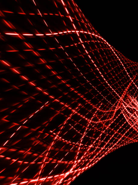 istock red dotted lines of lights on a black background 1304883341