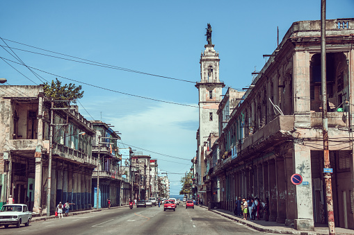 Central Street In Havana, Cuba