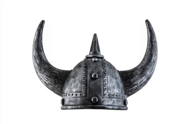 istock Viking horned helmet isolated on white background with clipping path 1304891790