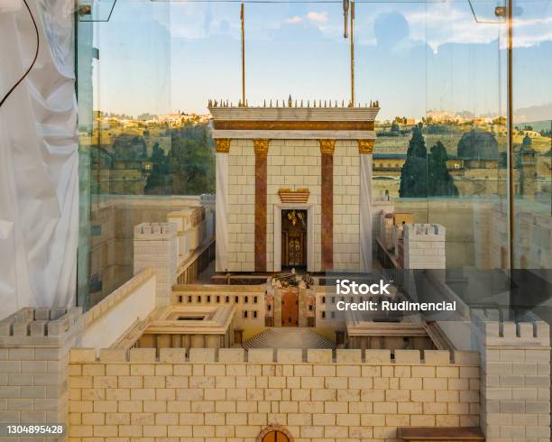 Solomon Temple Model Jerusalem Stock Photo - Download Image Now - Synagogue, Temple - Building, Israel