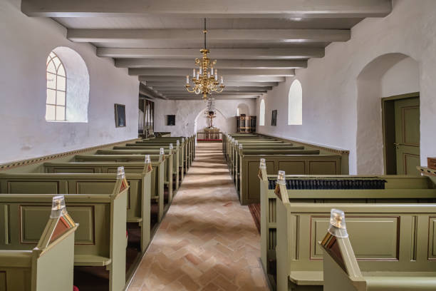 Small church in Lild in western rural Denmark - fotografia de stock