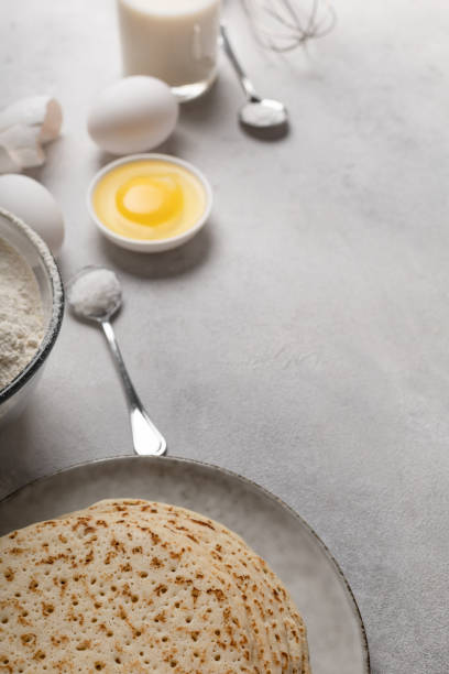 istock Ingredients for making pancakes for Shrovetide 1304898515