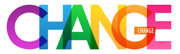 CHANGE colorful typography banner CHANGE colorful vector concept word typography banner quotes about winning stock illustrations