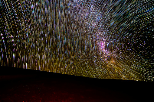 The night sky as seen from Atacama Desert one of the most amazing sites to look at the stars due to it low humidity and clean skies. This is a time lapse view of more than 4 hours taken during a trip to see the Great Conjunction. An amazing place for an amazing night sky