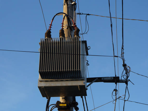 istock Power lines and electricity transformer 1304914970