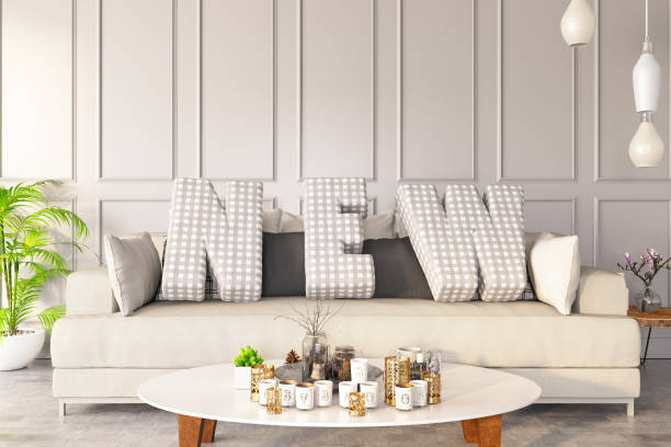 istock Home Decoration Concept Cushions with NEW Word 1304918256