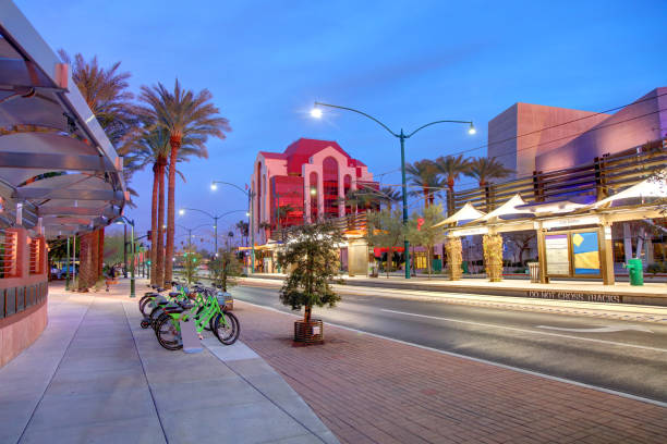 Downtown Mesa, Arizona Mesa is a city in Maricopa County, in the U.S. state of Arizona. It is a suburb located about 20 miles east of Phoenix. Mesa is the largest suburban city by population in the United States mesa arizona stock pictures, royalty-free photos & images