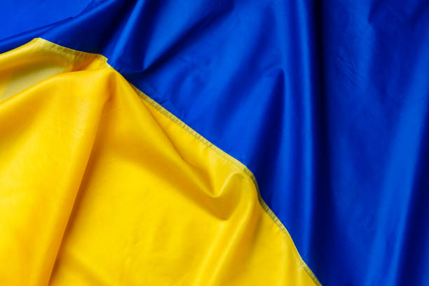 istock National flag of Ukraine fabric textile background 1304919659