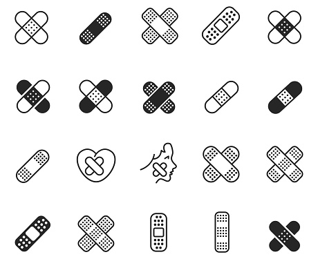 Band aid icon set , vector illustration