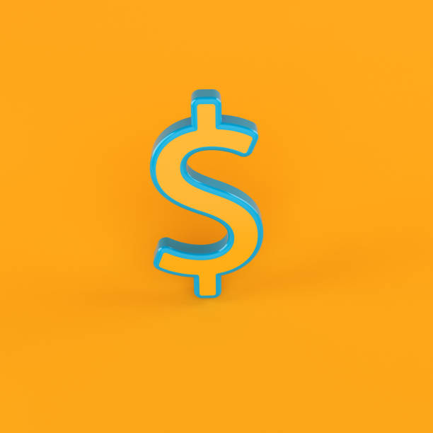 istock Blue framed yellow dollar symbol on yellow background 1304930005