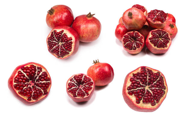 istock Sweet pomegranate isolated on white background. 1304932525