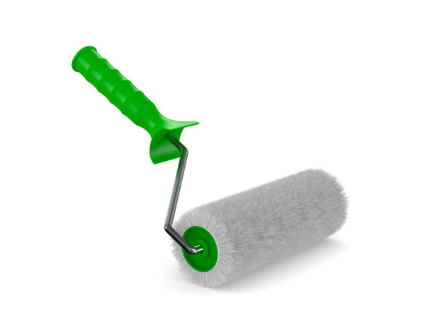 istock roller brush on white background. Isolated 3D illustration 1304932842