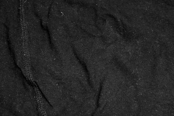 istock black crinkle cotton fabric with visible details. background 1304933252