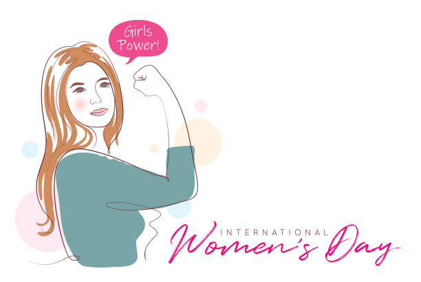istock 8 March - International Women's Day minimal line art drawing 3 1304936658