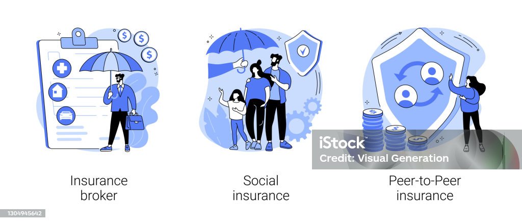 Risk Insurance Abstract Concept Vector Illustrations Stock Illustration