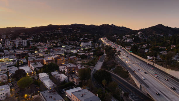 istock Sunset Over the 101 Freeway in Hollywood, California 1304946874