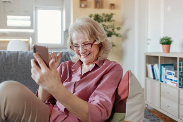 istock Her phone is always there to keep her company 1304954815