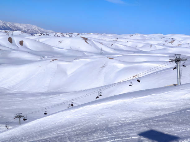 istock snowy hills and cable car facility 1304955579
