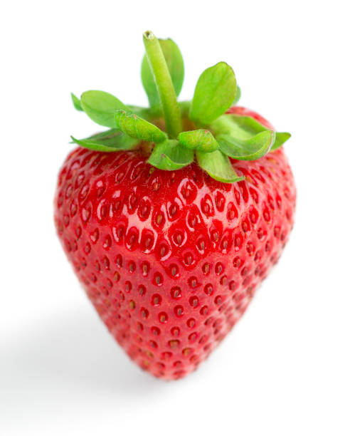 istock Strawberry isolated on white background. Fresh ripe fruit closeup 1304956269