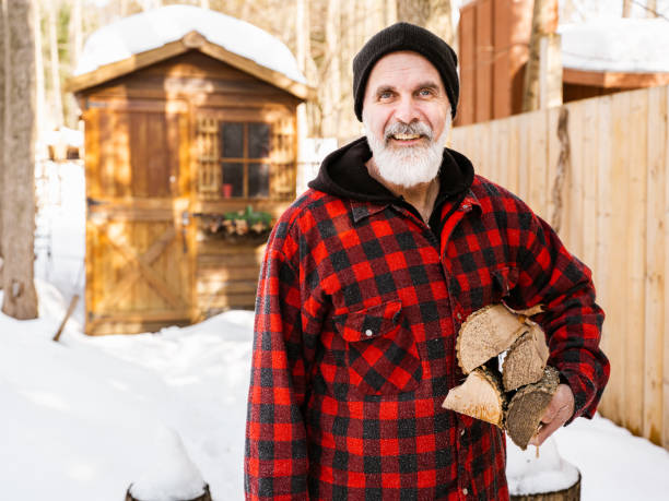 istock Senior man at the cottage 1304957141