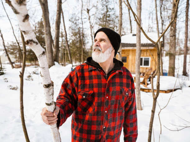 istock Senior man at the cottage 1304957392