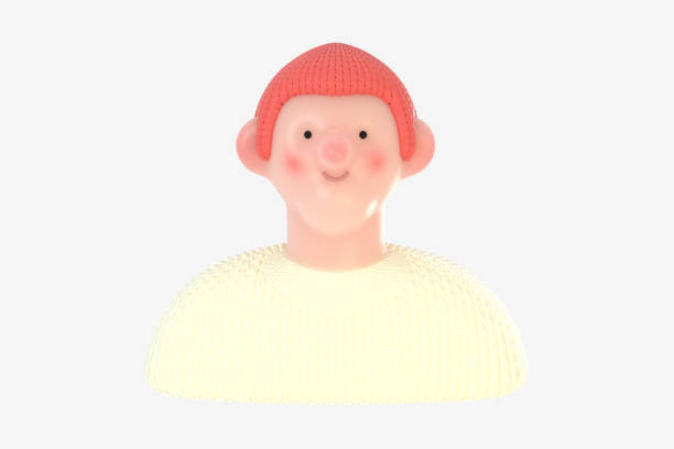 istock 3D Bright people portrait - young woman 1304960589