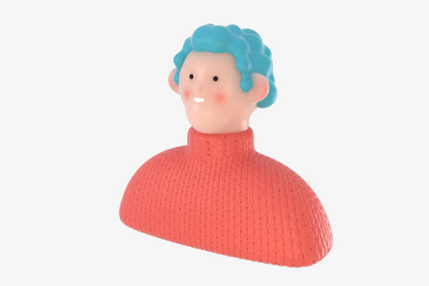 istock 3D Bright people portrait - young woman 1304960595