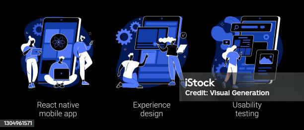 Mobile App Development Process Abstract Concept Vector Illustrations ...