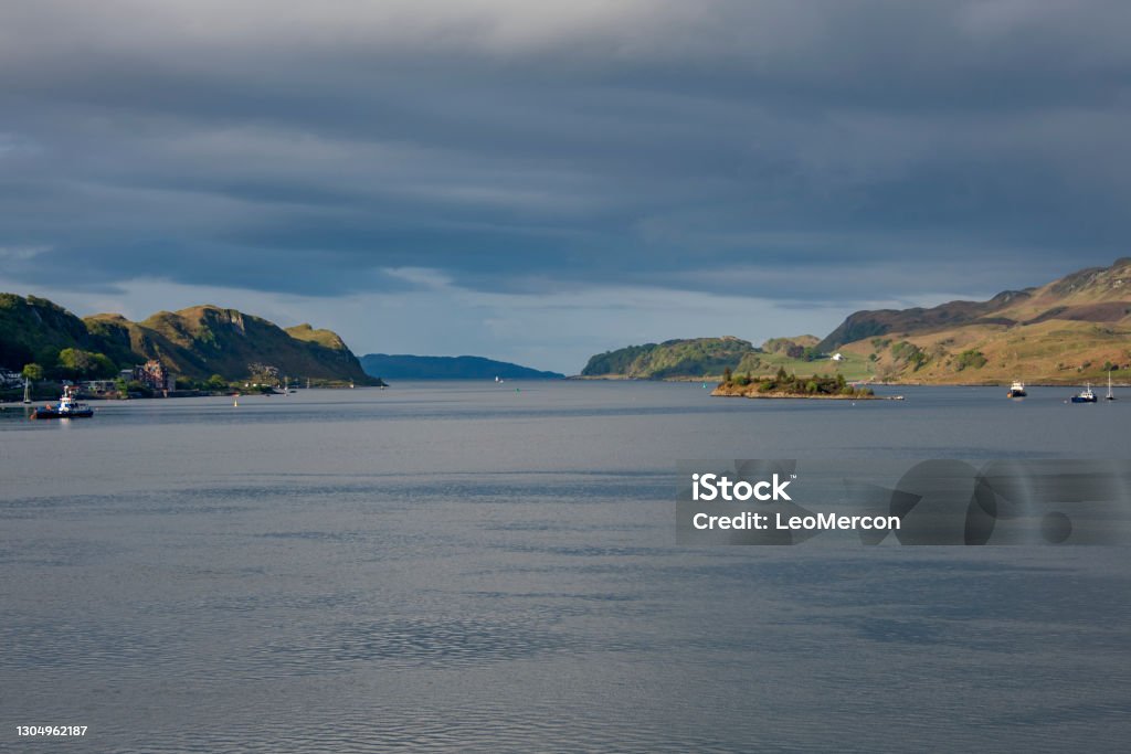 Landscape in Oban photographed in Scotland, in Europe. Landscape in Oban photographed in Scotland, in Europe. Picture made in 2019 Argyll and Bute Stock Photo