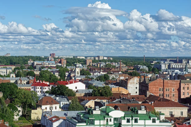 istock Roofs of old Vyborg. 1304962931