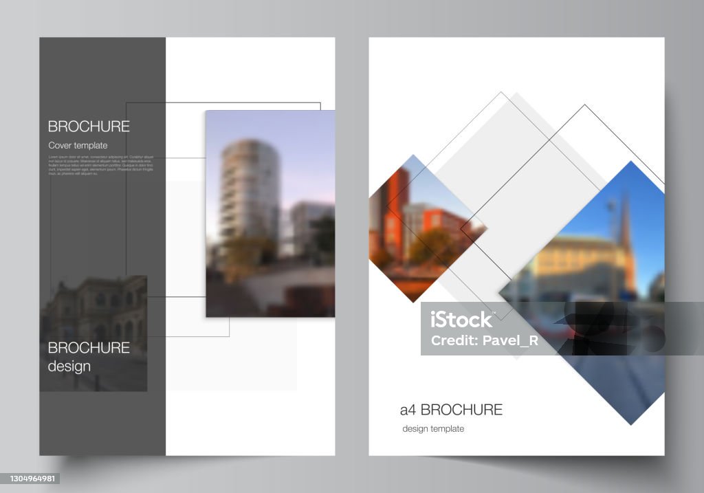 Cover Many Layout Vector Layout Of A4 Format Cover Mockups Design Templates With ...