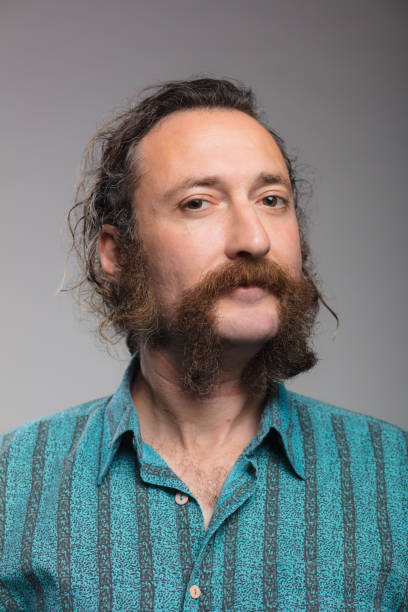 istock Studio Shot of Man with Handlebar Mustache 1304966688