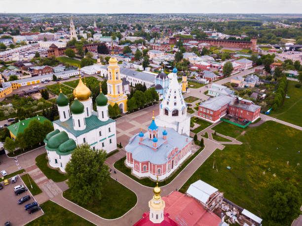 istock View from drone of Kolomna with Kremlin 1304971238