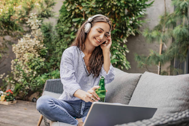 Socializing at home via video call
