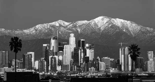 istock Los Angeles downtown view during the winter 1304977481