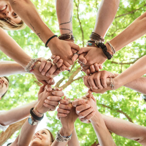 istock people all together connected in the park 1304978622