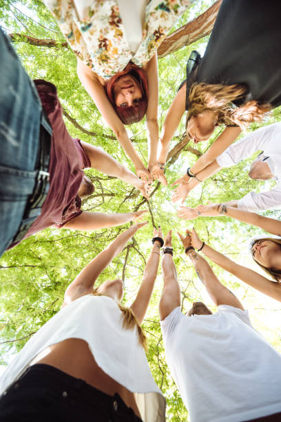 istock people all together connected in the park 1304978790