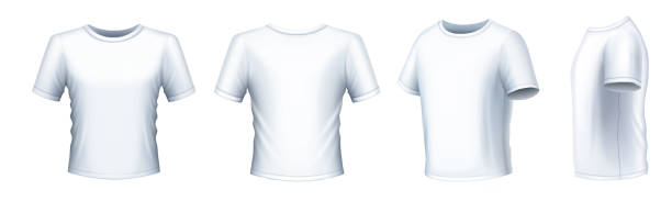 ilustraciones, imágenes clip art, dibujos animados e iconos de stock de camiseta blanca para hombre - white shirt