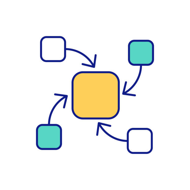 Influence of external factors on object RGB color icon Influence of external factors on object RGB color icon. Qualitative and quantitative research methods. Experimentation and theory. Information of project. Isolated vector illustration quantitative research stock illustrations