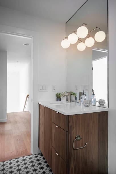 istock Vanity in modern powder room 1304982863